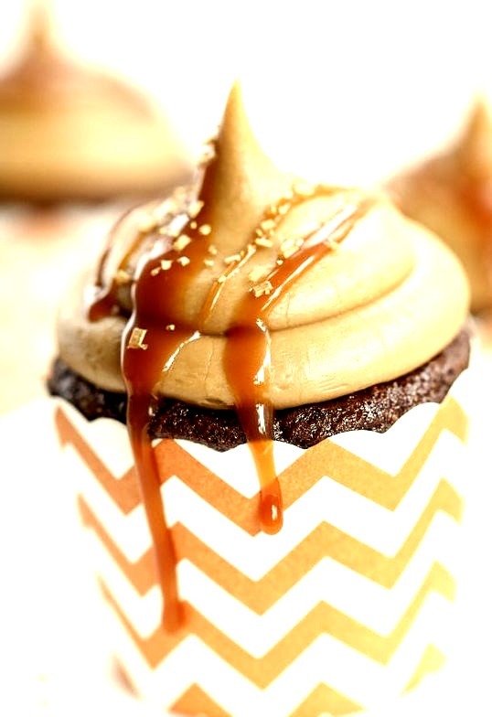 Recipe: Eggless Chocolate Cupcakes with Salted Caramel Frosting