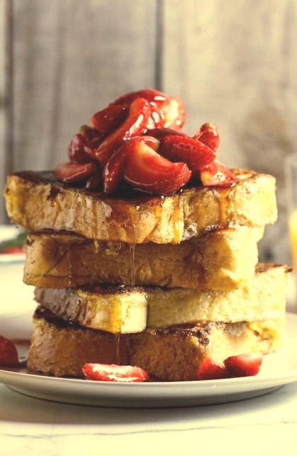 Lemon French Toast With Fresh Strawberries Simply Delicious Food
