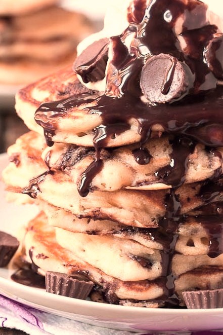 (via Peanut Butter Cup Pancakes Spicy Southern Kitchen)